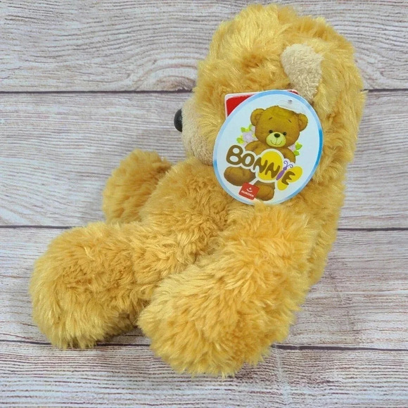Aurora World Plush Bonnie Teddy Bear Stuffed Animal Toy Tan 9" #12774 - Picture 2 of 5